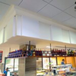 Instalación deacústica para quitar el ruido en la cafetería Ruido en la cafetería